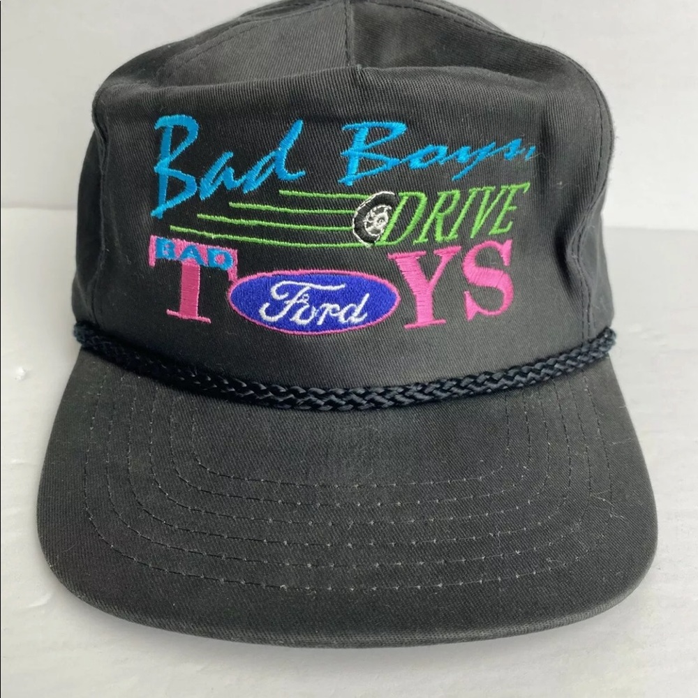 Vintage Ford Snapback Hat "Bad Boys Drive Bad Toys